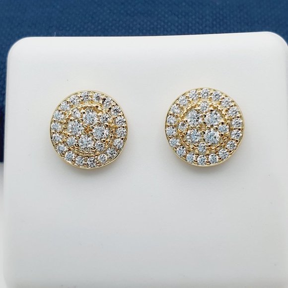 "14K Gold Plated Cubic Zircon Earrings, INUS1BR141 - Picture 1 of 9